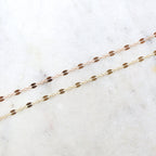 14K Gold Filled 14K GF Double Bar Link Flat Delicate – Sold by the Foot