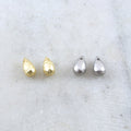 7mmx4mm Pewter Metal Faceted Tiny Teardrop Bead Drop Charm Matte Gold (2pc)
