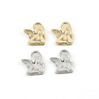 14mmx16mm Pewter Pondering Angel Charm Religious Pendant Inspirational (2pc)