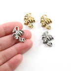 21mmx15mm Pewter Small Dragon Charms Fantasy Medieval Magic Mystical (2pc)
