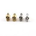 Pewter Simple 3D Skull Pendant Halloween Skeletons Day (2pc)