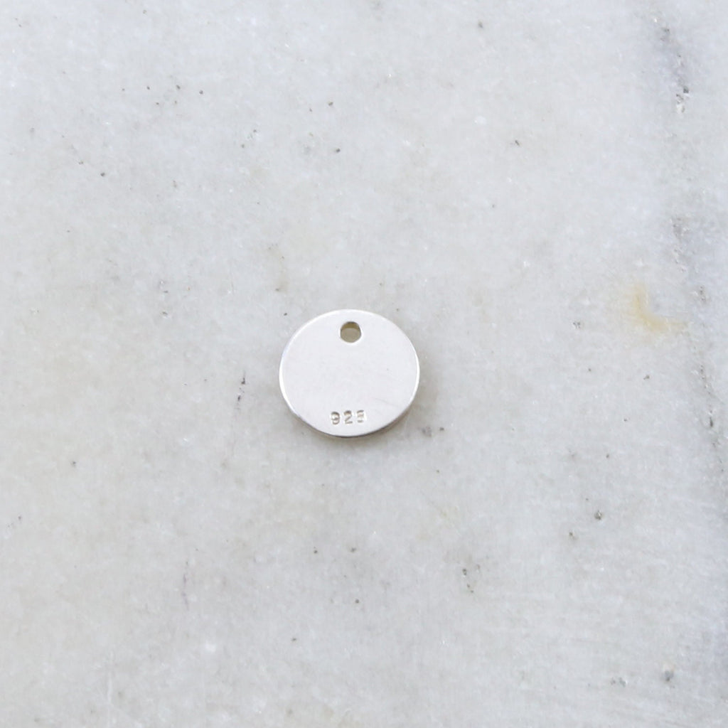9mm Sterling Silver Small Round Stamping Disc in Simple Dainty Minimal