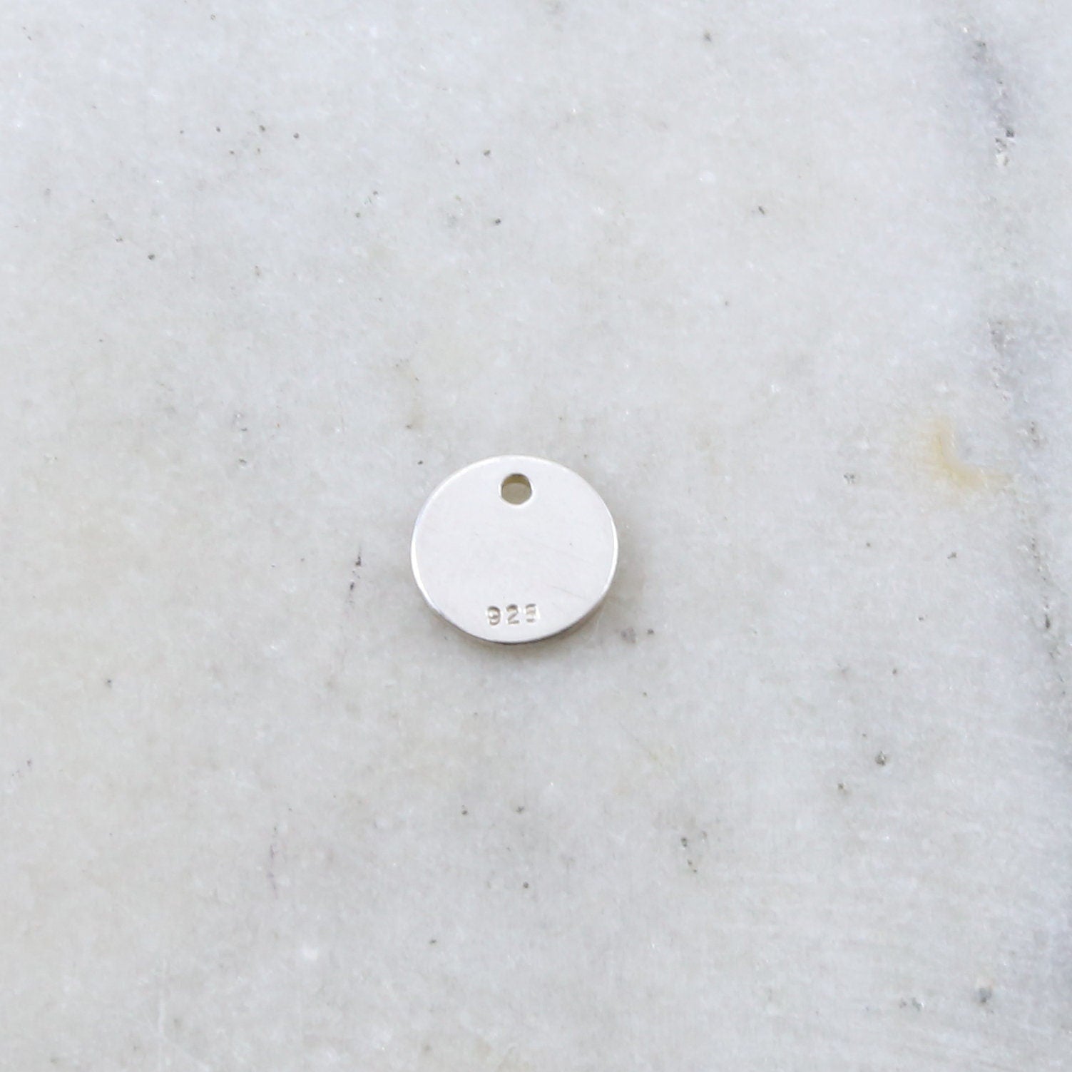 9mm Sterling Silver Small Round Stamping Disc in Simple Dainty Minimal