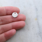 9mm Sterling Silver Small Round Stamping Disc in Simple Dainty Minimal