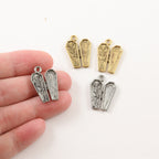 21mmx15mm Pewter Skeleton in Coffin Charm Pendant Halloween Skeletons (2pc)