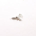 Sterling Silver Lightweight Revolver Gun Weapon Charm Police Firearm