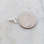 Sterling Silver Lightweight Revolver Gun Weapon Charm Police Firearm