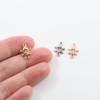 7mmx8mm Sterling Silver or Vermeil Small Pirate Skull Connector Link Day