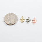 7mmx8mm Sterling Silver or Vermeil Small Pirate Skull Connector Link Day
