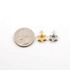 15mmx10mm Sterling Silver or Vermeil Thick Star of David 3D Charm Religious