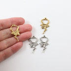 28mmx15mm Pewter Flying Fairy Wings Pixie Charm Bent Knees Fantasy (2pc)