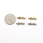 18mmx5mm Pewter Double Sided Whimsical Angel Wing Vertical Spacer Bead (2pc)
