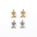 15mmx9mm Pewter Flying Cupid Angel Baby Cherub Charm Religious Pendant (2pc)
