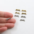 13mmx4mm Pewter Small Double Sided Detailed Angel Wing Vertical Spacer (4pc)