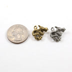 18mmx19mm Pewter Double Sided Small Dragon Charm Fantasy Medieval Magic