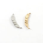 23mmx5mm Pewter Feather Wreath Bar Connector Link Charm Minimal Modern