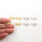 13mmx15mm Base Metal Lightweight Flying Dragonfly Wings Charm Fantasy (4pc)