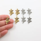 20mmx13mm Pewter Angel to One I Love Fairy Cherub Angelic Charm Mothers (4pc)