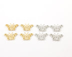 25mmx16mm Pewter Large Base MetalLightweight Flying Butterfly Filigree (4pc)