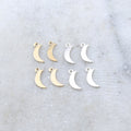 Sterling Silver or 14K Gold Filled Crescent Moon Lightweight Delicate (4pc)