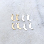 Sterling Silver or 14K Gold Filled Crescent Moon Lightweight Delicate (4pc)