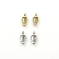 15mmx7mm Pewter Abstract Pointed Leaf Nature Pendant Charm Antique Gold (2pc)