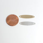 Sterling Silver or 14K Gold Filled 24mm Oval Blank in or Stamping Texturing 2