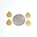 Brass Small 13mm x 10mm Metal Hammered Stamping Blank (4pc)