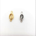 20mmx9mm Pewter 1 Silver or Gold Tiger Cowrie Shell Connector Ocean