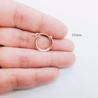 Sterling Silver or Gold Filled 14Kt Thick Flex Tube Hoop Earrings 22mm (2pc)