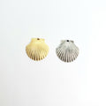 Pewter 1 Inch Textured Shell Pendant Charm Gold Color Silver