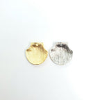Pewter 1 Inch Textured Shell Pendant Charm Gold Color Silver