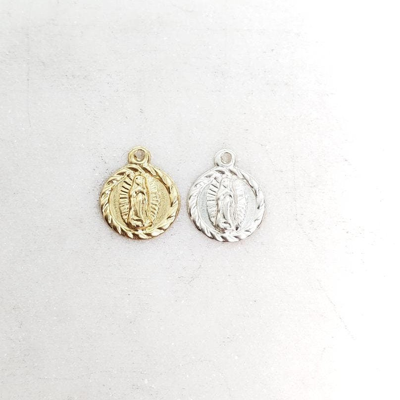 10mmx8mm Sterling Silver or 14K Gold Filled Mini Thin or Our Lady