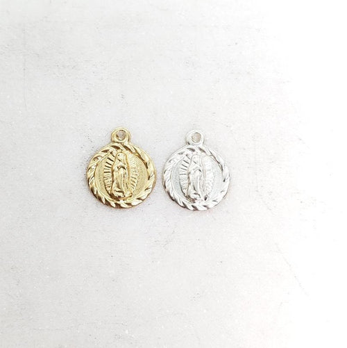 10mmx8mm Sterling Silver or 14K Gold Filled Mini Thin or Our Lady