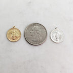 15mmx17mm Sterling Silver or 14K Gold Filled or Virgin Mother Mary Round