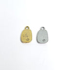 Pewter Shadow Box Heart Charm with Loop Charm Love Friendship (2pc)