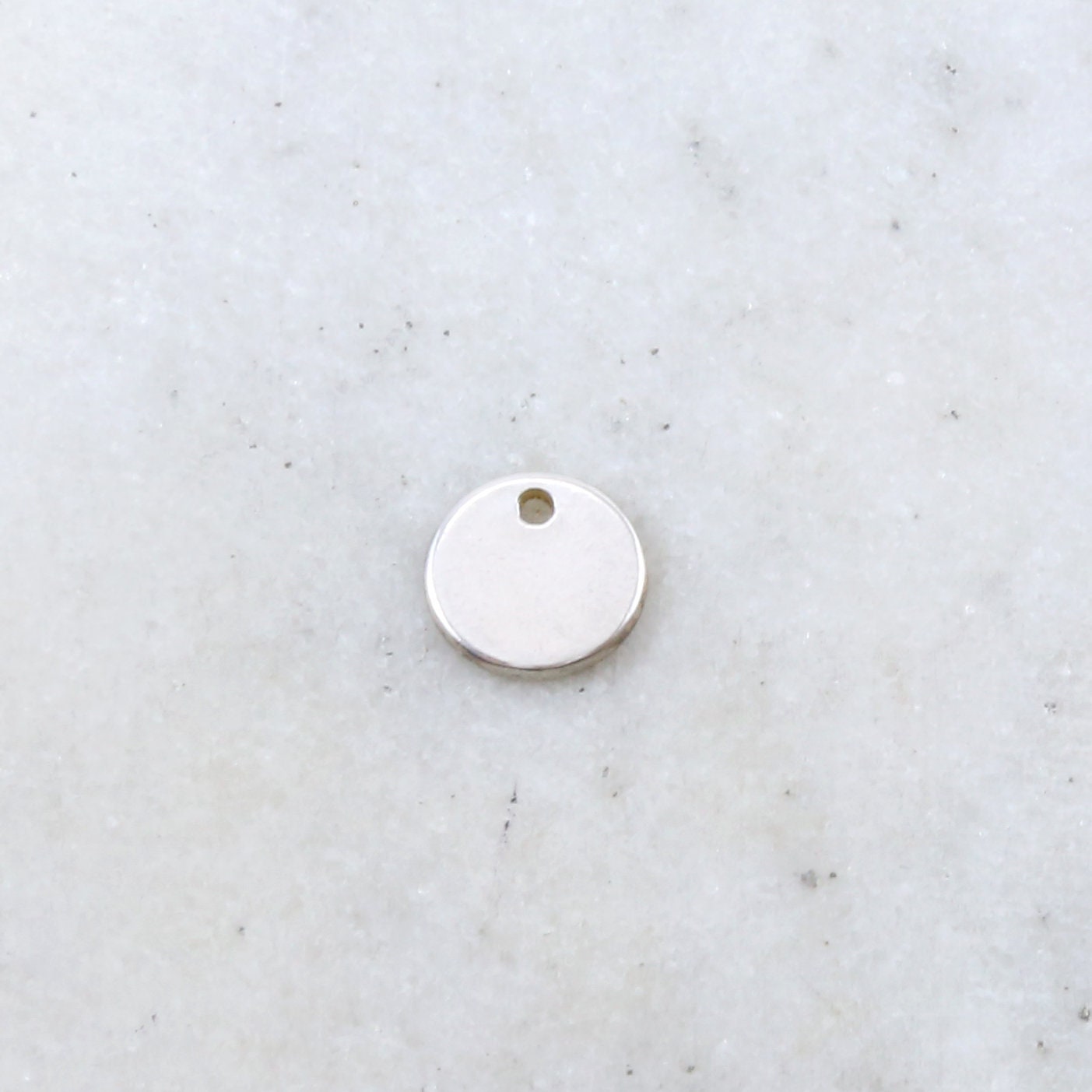 9mm Sterling Silver Small Round Stamping Disc in Simple Dainty Minimal