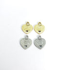 Pewter From the Bottom of My Heart Cutout Heart with Loop (2pc)