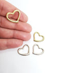 Pewter Open Heart Cut Out Silhouette Charm Love Friendship (2pc)