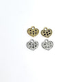 Pewter Heart for Pointed Crystals Inlay Charm Love Valentine's (2pc)