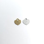 Pewter Heart for Pointed Crystals Inlay Charm Love Valentine's (2pc)