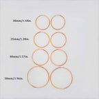 Rose Gold Filled 14K Small Endless Hoop Earrings 30mm,35mm,40mm 50mm (2pc)