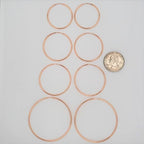 Rose Gold Filled 14K Small Endless Hoop Earrings 30mm,35mm,40mm 50mm (2pc)