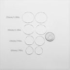 Sterling Silver Small Endless Hoop Earrings 20mm 24mm 30mm 35mm Earring (2pc)