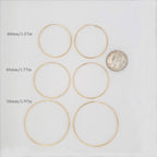 14K Gold Filled Large Endless Hoop Earrings 50mm 45mm 40mm Earring (2pc)