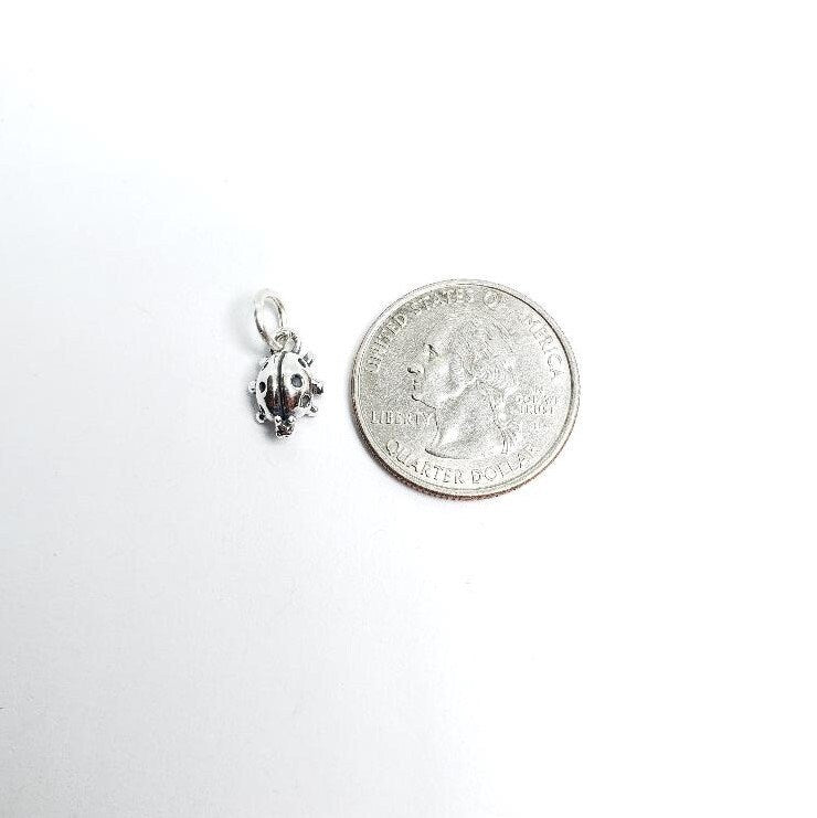 Sterling Silver Detailed LadyBug Charm Nature Spring Inspirational