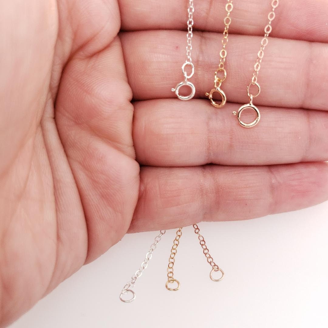 Sterling Silver or Gold Filled Ready to Wear Finished Flat Cable Chain