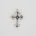Sterling Silver Large Thick Sturdy Fleur De Lis Detailed Medieval Style