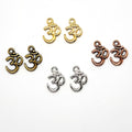 19mmx14mm Pewter Ohm Necklace Charm Buddha Mantra Yoga Religious (2pc)