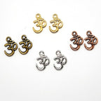 19mmx14mm Pewter Ohm Necklace Charm Buddha Mantra Yoga Religious (2pc)